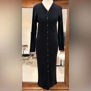 Carole Little Vintage Black Long Sleeve Sweater Dress Small